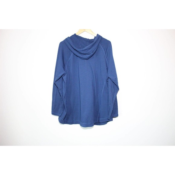 J. Jill Soft Full Zip Hooded Sweatshirt Navy Blue Women's Plus Size 2X H14386 - Picture 10 of 13